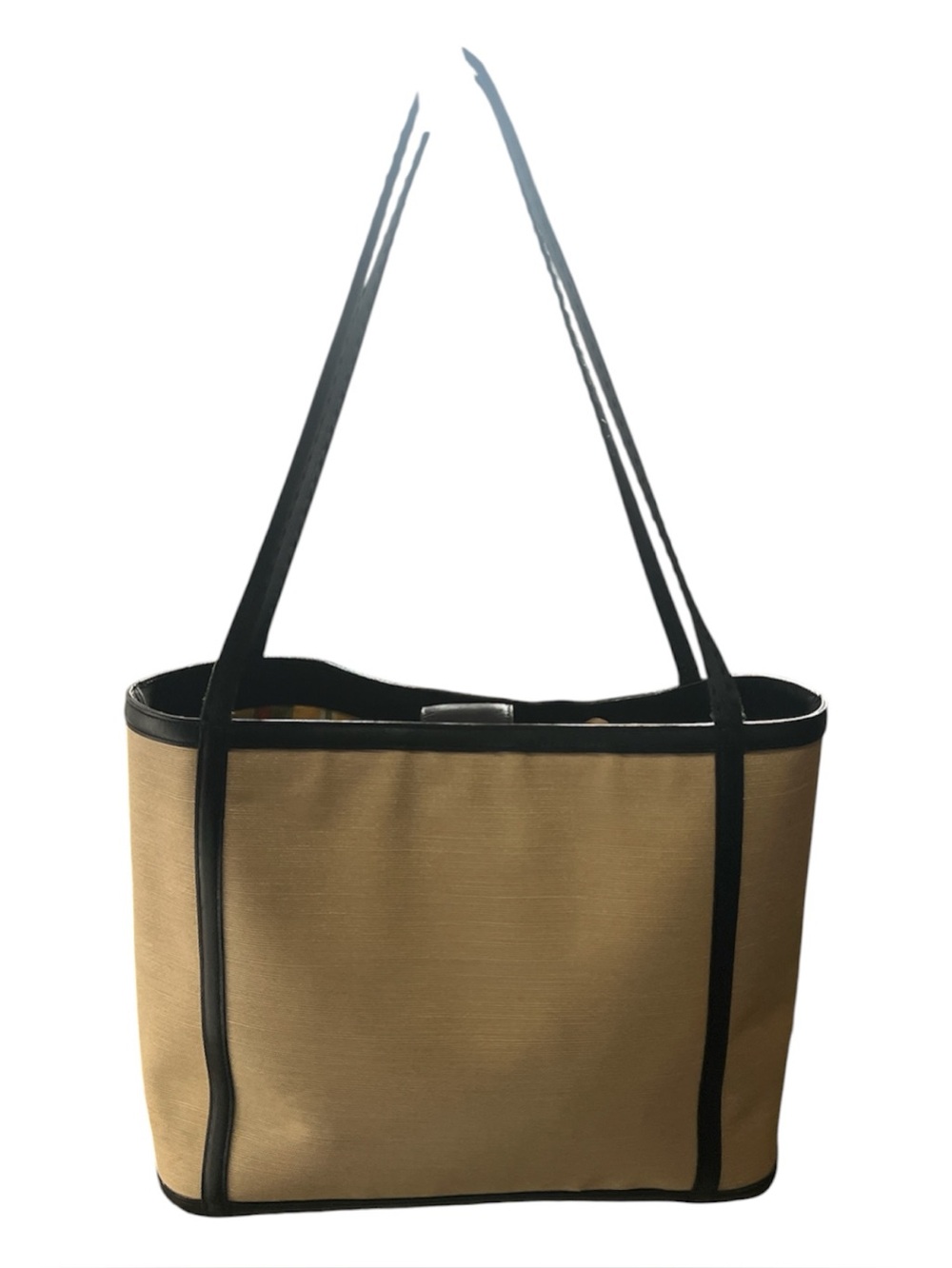 Maxx New York Tan Tote with Black Trim